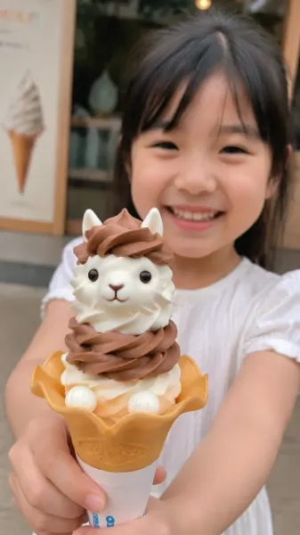 アルパカ型ソフトクリーム