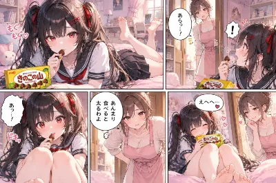 🍄初の漫画投稿ですお題 『きのこ』 (>_<)ﾉﾉ💦