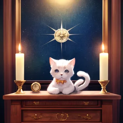 星空の白猫ナビゲーター