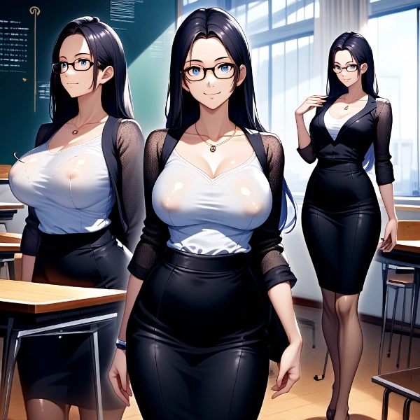 フォーマルなスーツでも減衰しない静香先生のふくらみの圧が強すぎてつらい❤