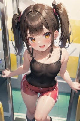 電車でツインテールちゃん