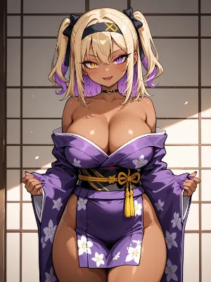 振り袖メスガキ黒ギャル　81枚