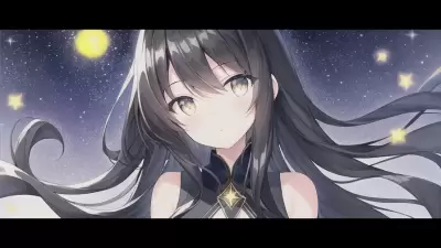 星空と黒髪の女の子 その5 ✨