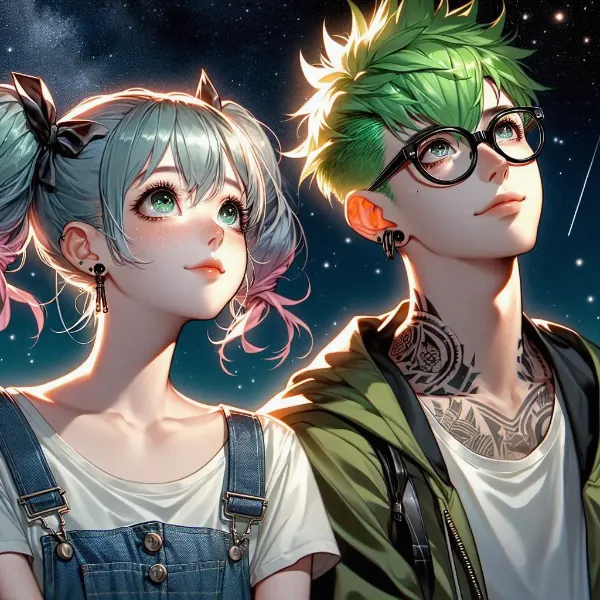 Look up at the stars in the night