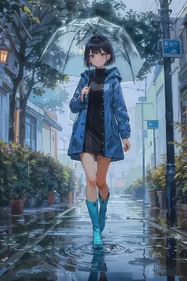 雨を歩く