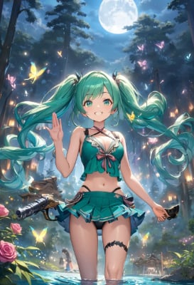月夜の可愛い魔銃士