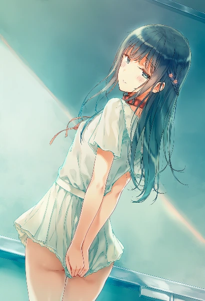 履いてない！？清楚ちゃん