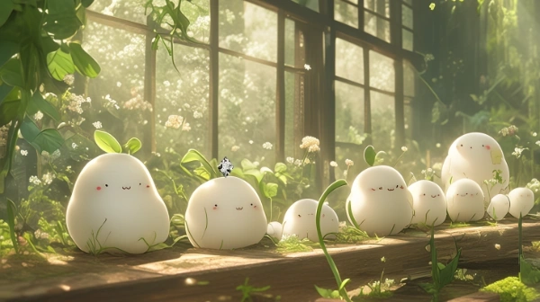 植物園でまったりカーバンクルさん