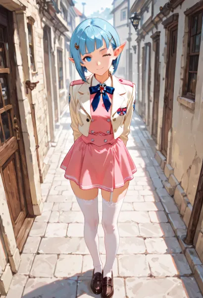 街の静けさに溶けていく少女の風