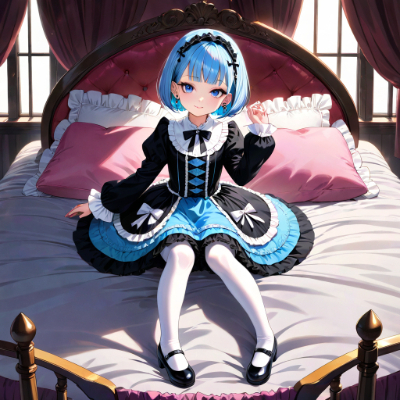 昼下がりの青髪さん
