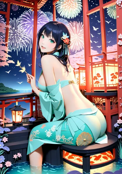 ✨ Pastel Fireworks & Kawaii Bikini Girls ✨