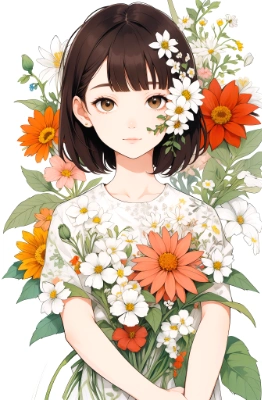brown short hair girl