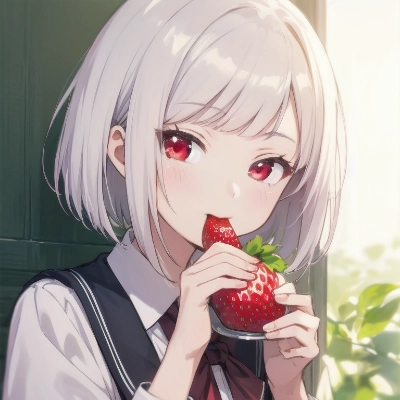 イチゴ・・・のようなナニカを食べる。