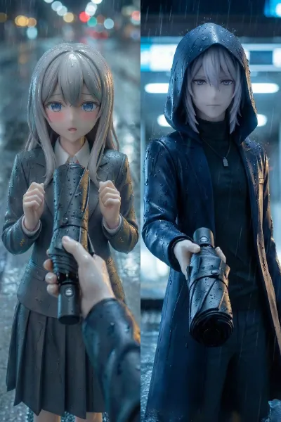 折りたたみ傘（クーデレ×ミステリアス）