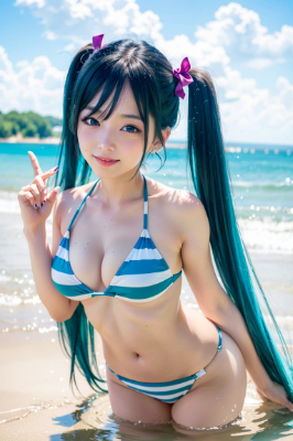 しましまビキニのミクちゃん２