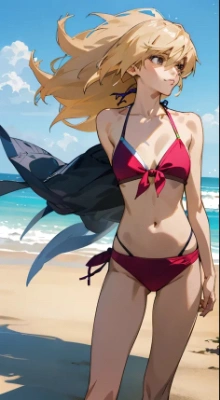 海と水着とカガリ