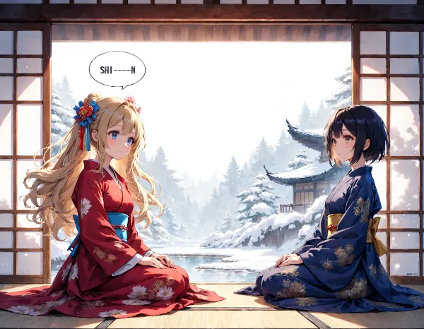 黒髪＆ブロンド・お屋敷で静かに過ごした