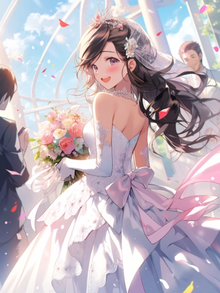 No.600 記念作品　結婚式のウェディングガール