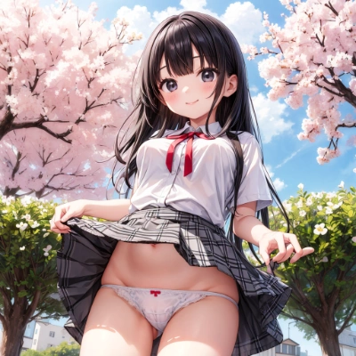 黒髪な娘のパンツ