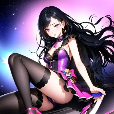 知的な感じの黒髪ロングアイドル⑤