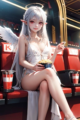 映画を見に来た奴隷天使