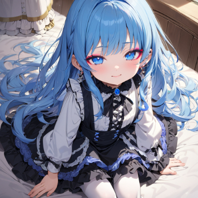かわいい青髪さん