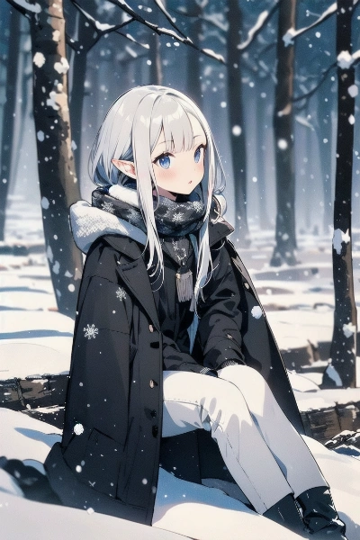 雪とエルフさん