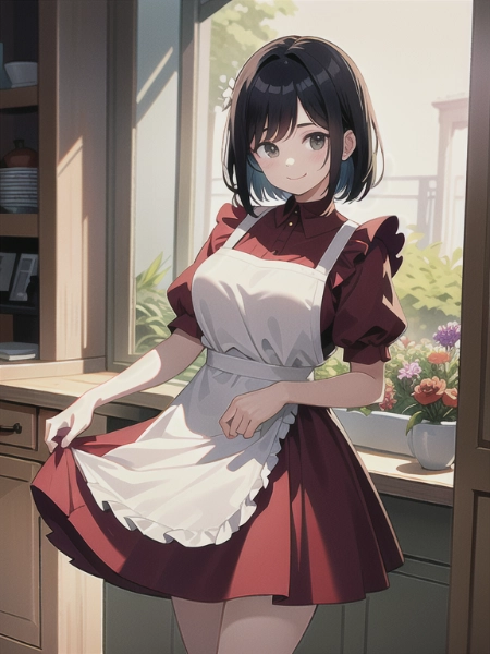 エプロンの少女