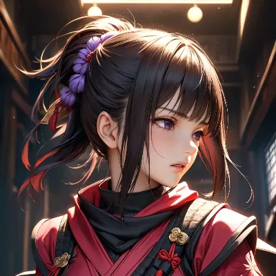 紫瞳の少女が灯る古廊下