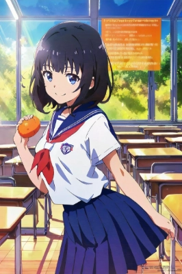 みかんと女の子