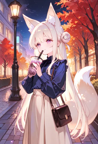 紫いもラテのタピオカ