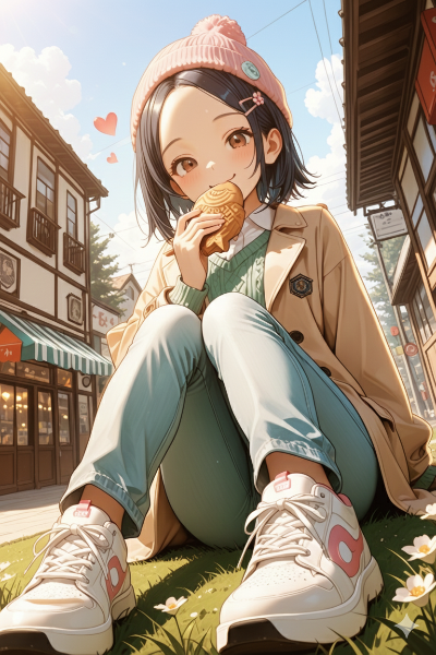 街角の甘い休憩タイム