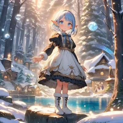夕暮れの里