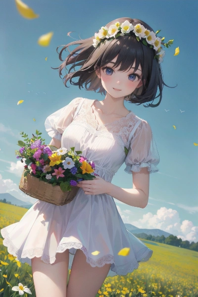 春の花畑