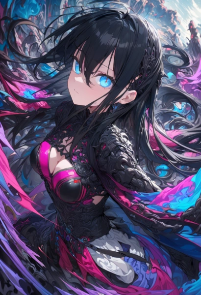ファンタジー、黒髪の乙女