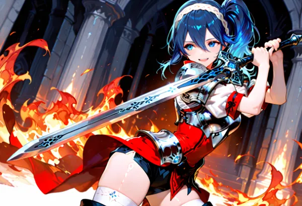 青き炎の剣士と遺跡の決戦