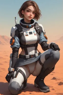 女性宇宙パイロット火星大地パンチラ画像集