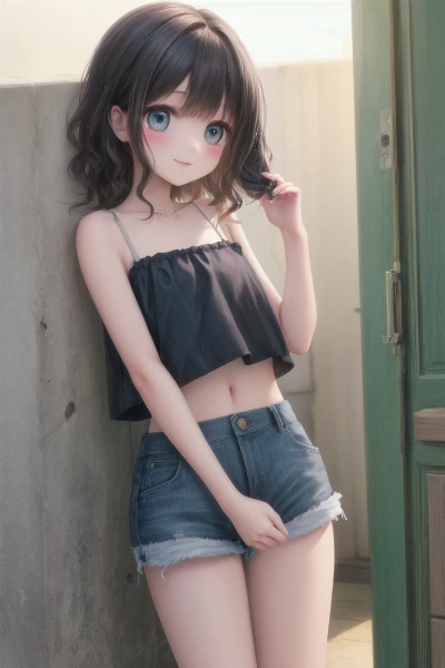 あやちゃん crop top / hot pants