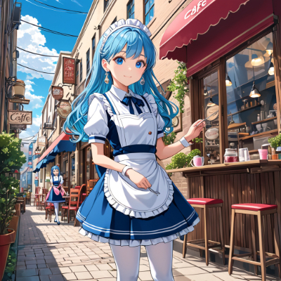 朝の準備中