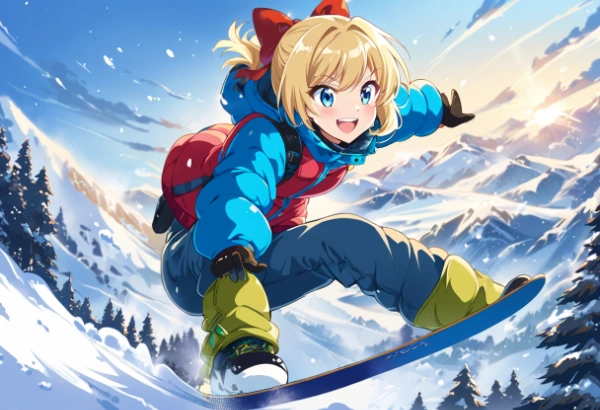 スノボーすべりすべり