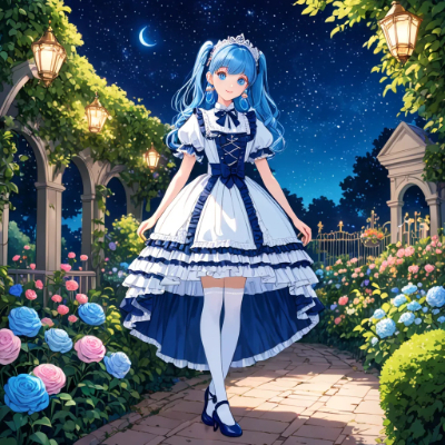 星空とお庭