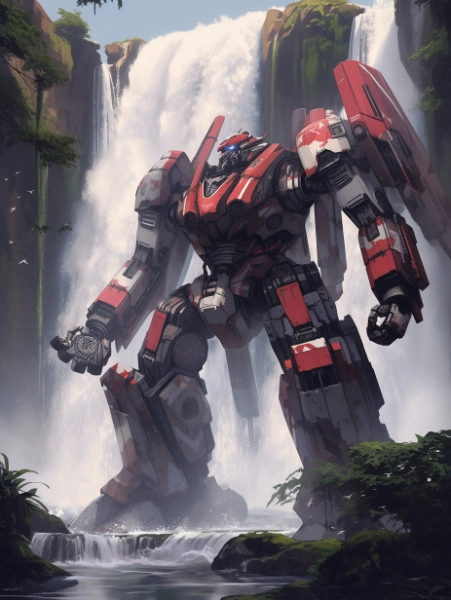 No.526　投稿作品MIX　ロボット✕滝