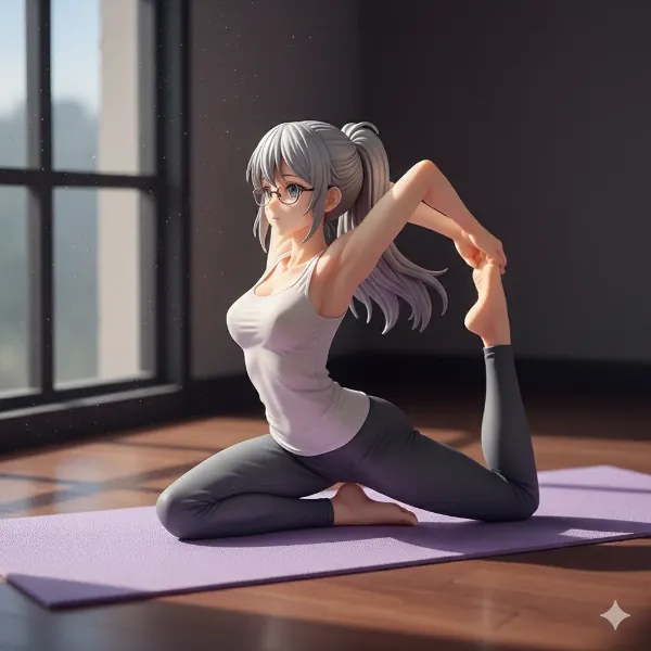 クーデレさん × ヨガポーズ　おま好きシリーズ番外編