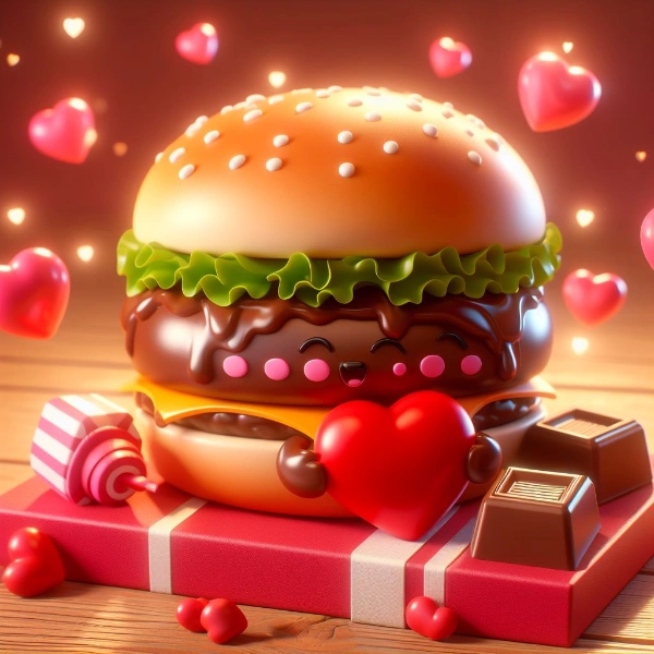 チョコレートのハンバーガー