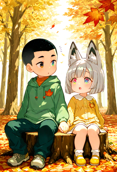 紅葉の森で交わす小さな約束