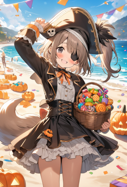 ハロウィン海賊わんこ