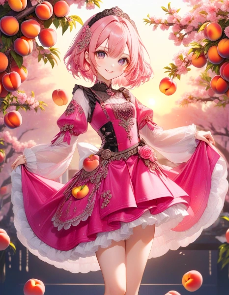 XLで桃とセミロング少女♥(29枚)