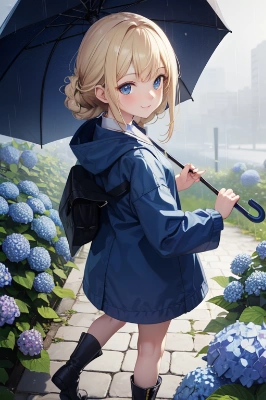 雨の散歩道