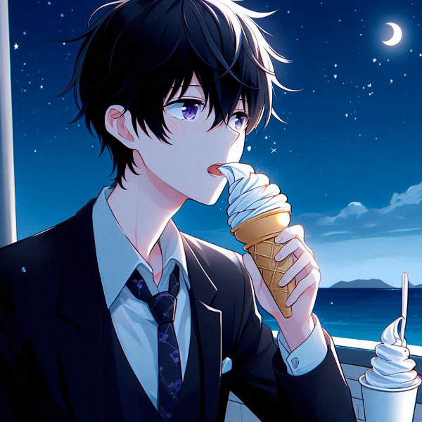 ソフトクリームと、黒髪短髪男性★その3(17枚)