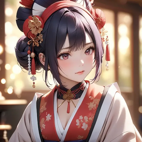 華やかな和装の少女